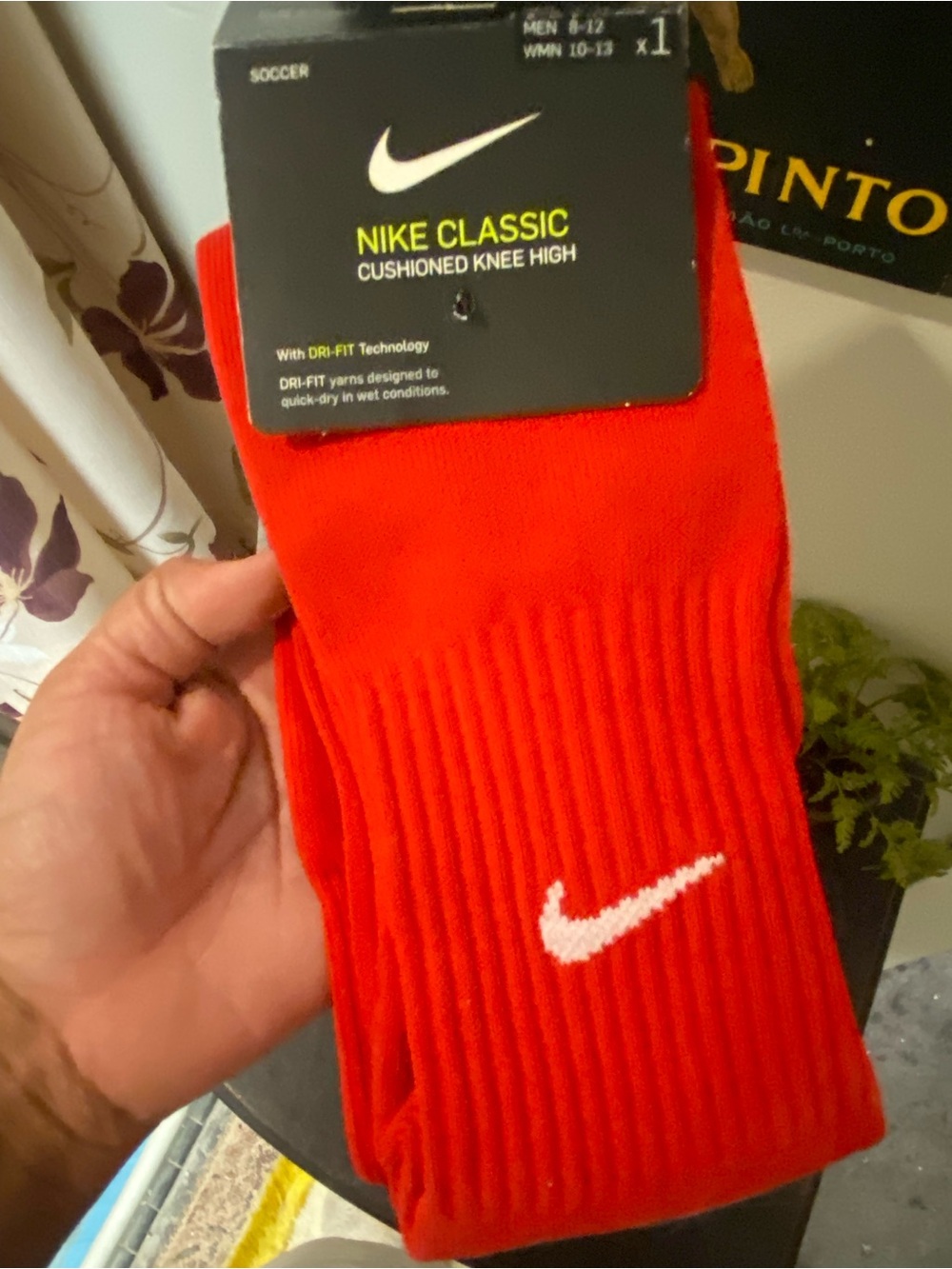 Nike Classic Cushioned Knee High Athletic Red Socks